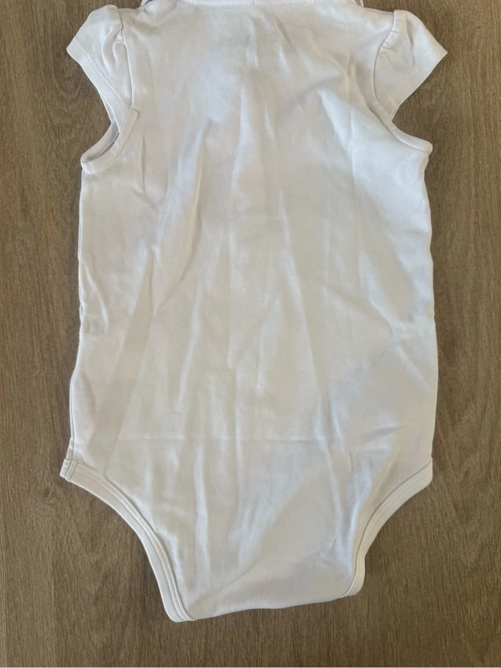 Babycottons White Pima Cotton Collared Bodysuit Bunny Logo Luxury Onesie 12M